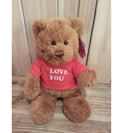 Gund "Message Bear" 12吋啡色 "I Love You" 泰迪熊